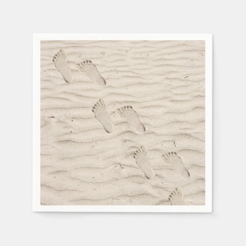 Beach Sand Footprints Napkins