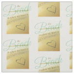 Beach Sand Heart Photo Fabric