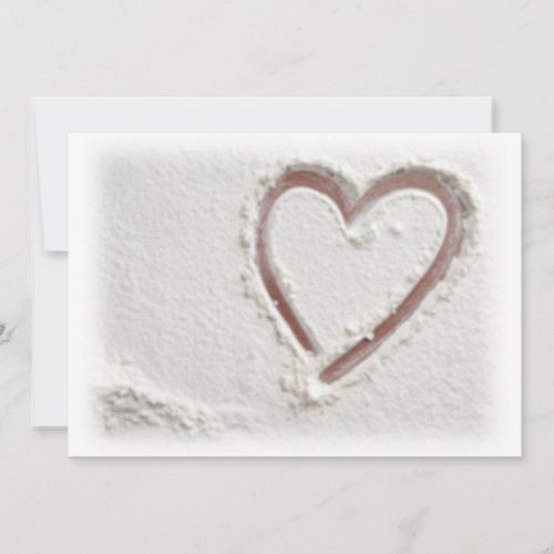 Beach Sand Heart Save the Date