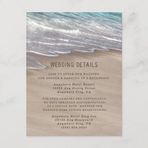 Beach Sand Hearts Elegant Tropical Modern Wedding