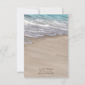 Beach Sand Hearts Elegant Tropical Modern Wedding RSVP Card (Back)
