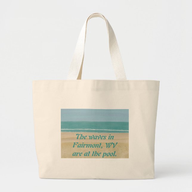 Beach Sand Ocean Fairmont WV Canvas Bags (Front)