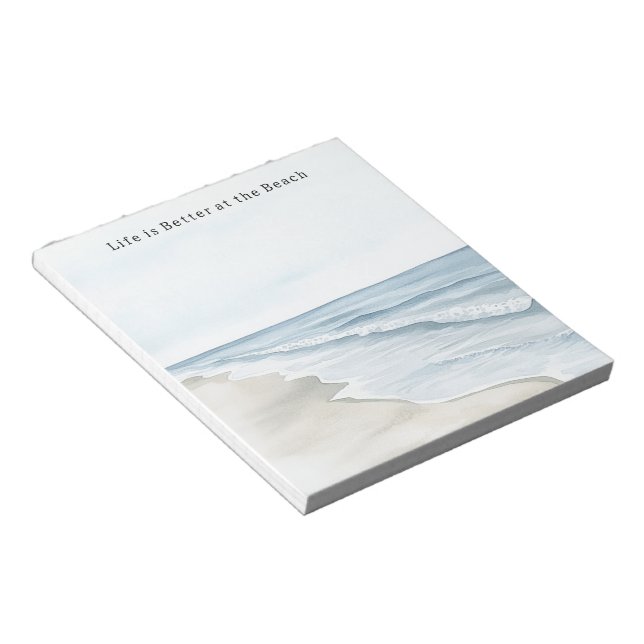 Beach Sand Ocean Notepad (Angled)