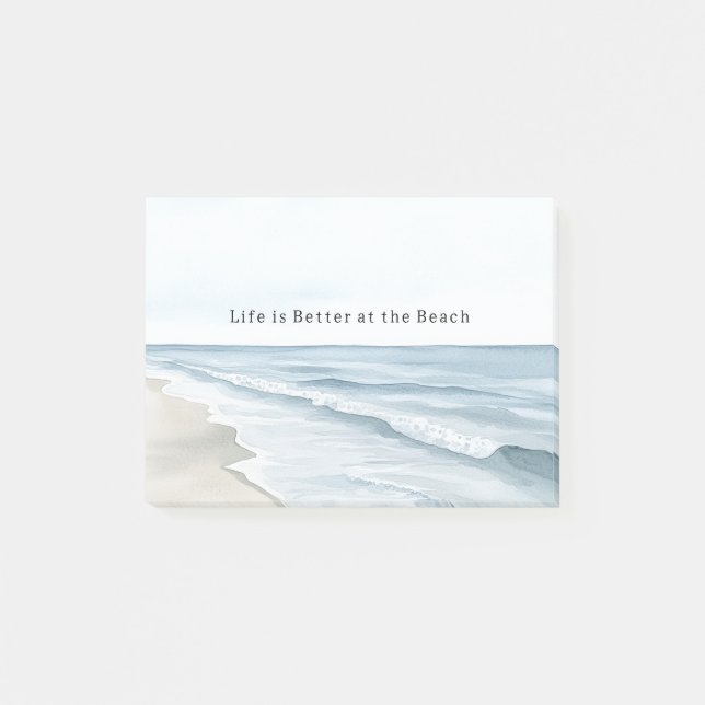Beach Sand Ocean Post-it Notes (Front)