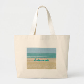 Beach Sand Ocean Scene Bridesmaid or Bride Large Tote Bag