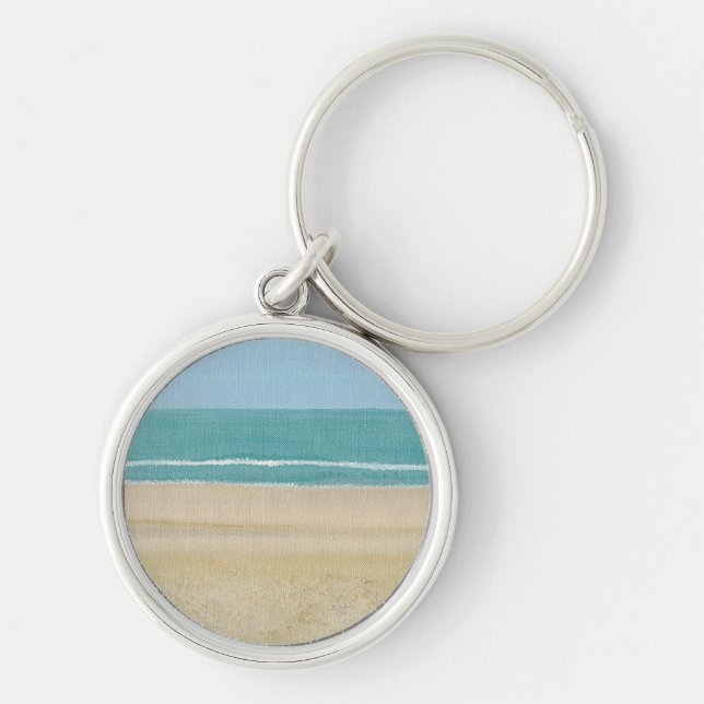 Beach Sand Ocean Scene on Keychains (Front)
