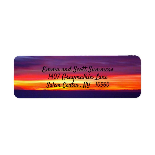 Beach Sand Ocean Sunset Sunrise Address Labels (Front)