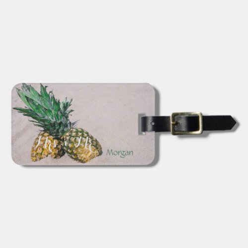 BeachSandPineapple_Personalized Luggage Tag