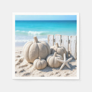Beach Sand Pumpkins and Starfish Napkins