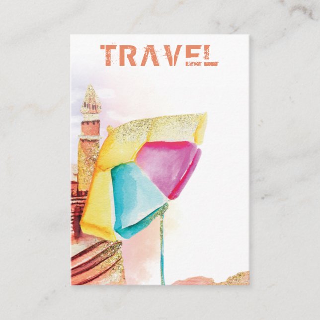 *~* Beach Sand Sea Travel Tourist Tourism QR Busin Business Card (Front)