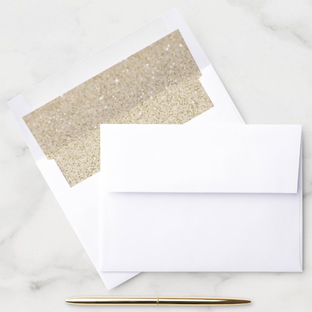 Beach Sand Sparkly Glitter Envelope Liner (Desk)