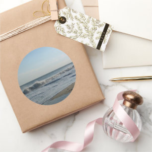 Beach Sand Star-Shaped Wedding Classic Round Sticker