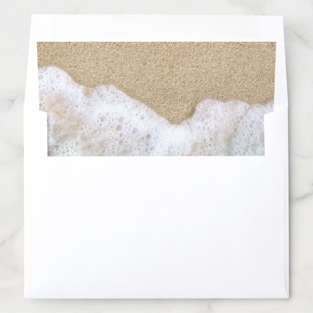 Beach Sand & Turquoise Beach Waves Envelope Liner (In Envelope)