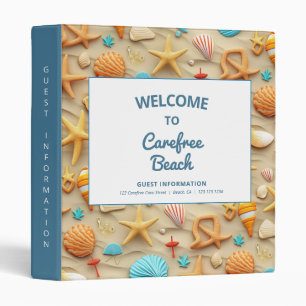 Beach Sand Vacation Rental Information 3 Ring Binder