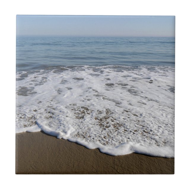 Beach/Sand/Waves Ceramic Tile (Front)