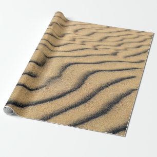 Beach sand waves sand dunes sandy wrapping paper