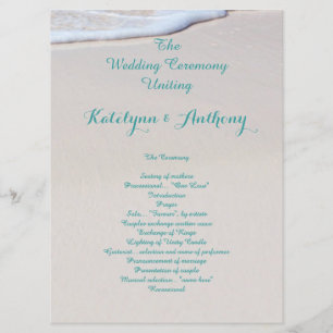 Beach Sand Wedding Ceremony Programs