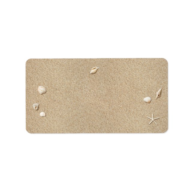 Beach Sand & White Typegraphy Address Labels (Front)