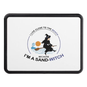 Beach Sand-Witch for Halloween Party Hitch Cover