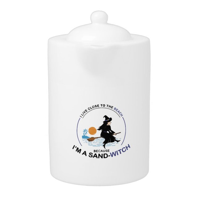 Beach Sand-Witch for Halloween Party Teapot (Front)