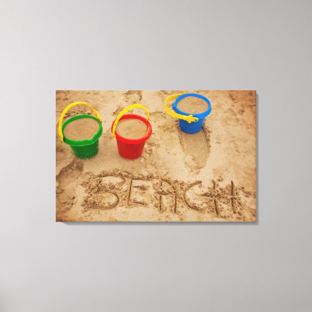 Beach Sand Words Canvas Print (Front)