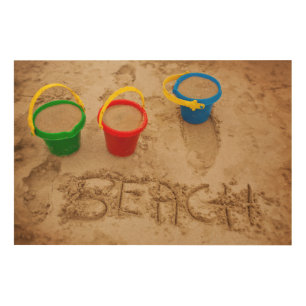 Beach Sand Words Wood Wall Decor