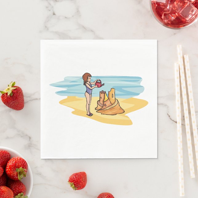 Beach Sandcastle Napkins (Creator Uploaded)