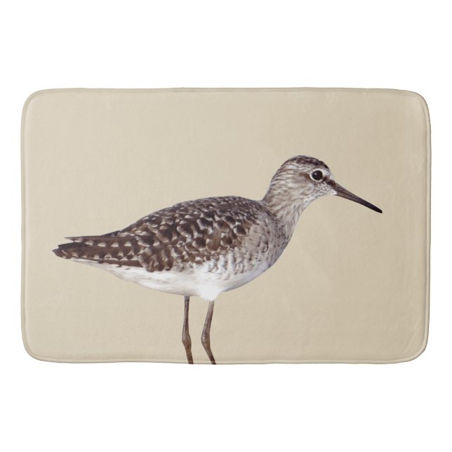 Beach Sandpiper Bird Bathroom Mat (Front)