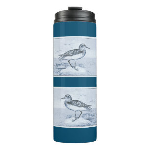 Beach Sandpiper Bird Tropical Ocean Summer Custom Thermal Tumbler