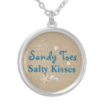 Beach Sandy Toes Salty Kisses Necklace