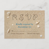 Beach Sandy Toes Salty Kisses RSVP
