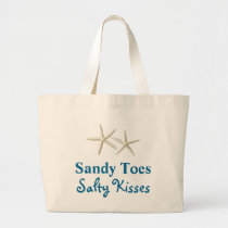 Beach Sandy Toes Salty Kisses Tote