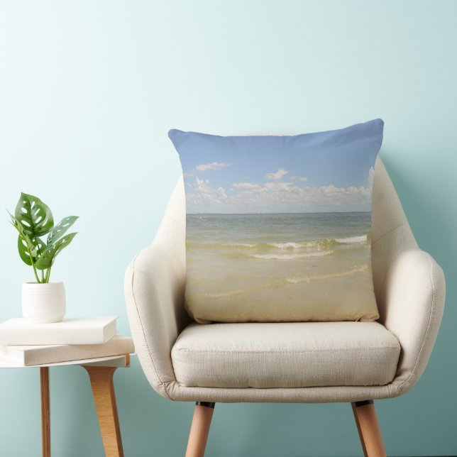  Beach Sanibel Island Throw Pillow (Chair)