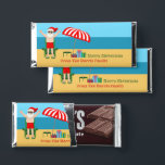 Beach Santa Claus Custom Christmas in July Party Hershey Bar Favors<br><div class="desc">These cute custom Christmas in July party Hershey's Bars make a perfect summer party favor for a beach bash or pool gathering. Make it a fun north pole themed extravaganza with Santa Claus in his swimming trunks next to a red and white striped beach umbrella and gifts. I've never seen...</div>