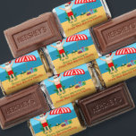 Beach Santa Claus Custom Christmas in July Party Hershey's Miniatures<br><div class="desc">These cute custom Christmas in July party Hershey's Miniatures make a perfect summer party favor for a beach bash or pool gathering. Make it a fun north pole themed extravaganza with Santa Claus in his swimming trunks next to a red and white striped beach umbrella and gifts. I've never seen...</div>