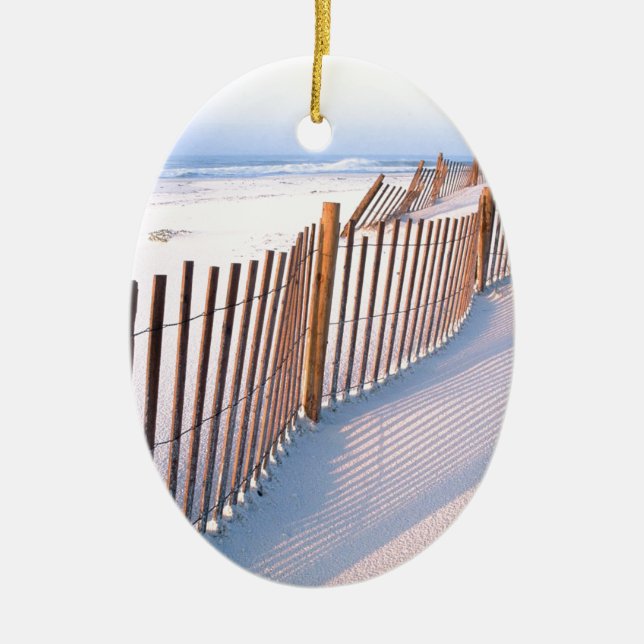 Beach Santa Rosa Island Seashore Ceramic Ornament (Front)