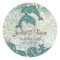 Beach Save Date Wedding Stickers Dolphins