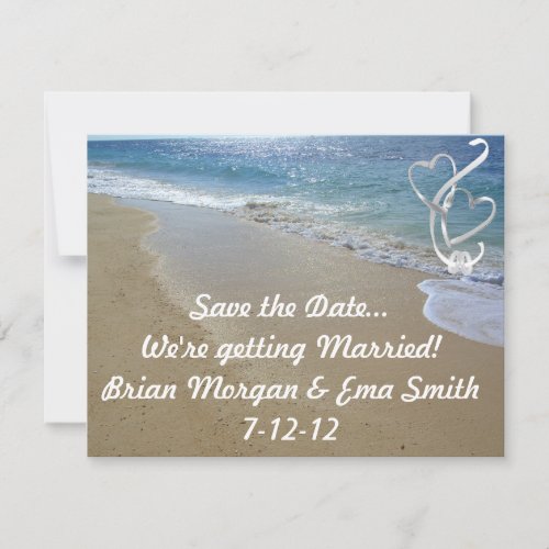 beach save the date custom invites