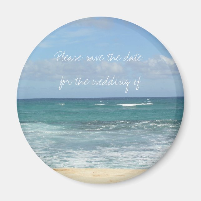 Beach Save the Date Magnet (Front)