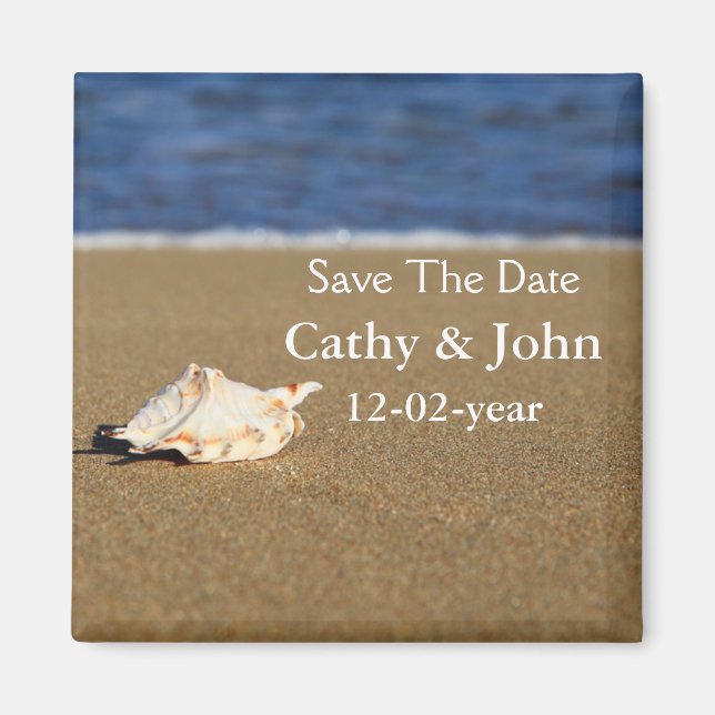beach Save the date magnet (Front)