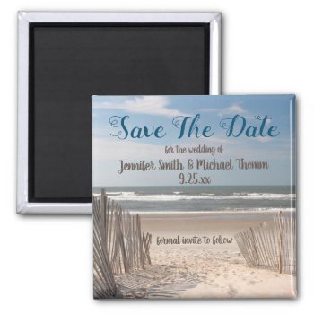 Beach Save The Date Magnet by CarriesCamera at Zazzle