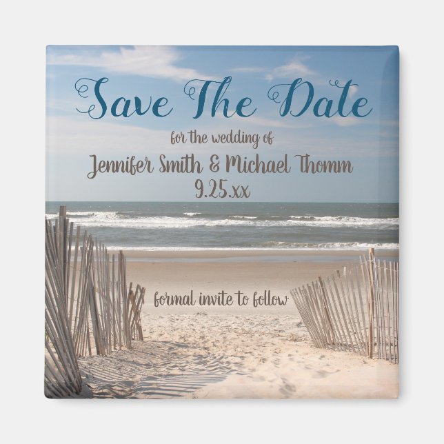 Beach Save The Date Magnet (Front)