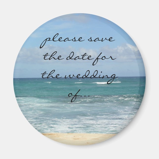 beach save the date magnet (Front)