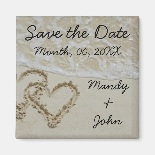Beach Save The Date Magnet (Front)