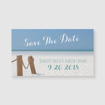 Beach Save The Date Magnets by CarriesCamera at Zazzle