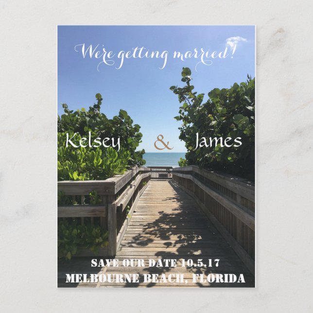 Beach Save the Date Postcard (Front)