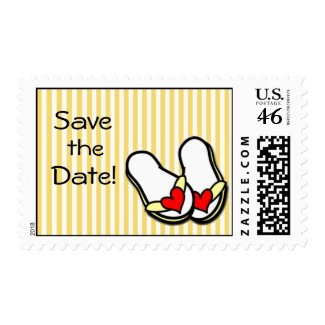 Beach Save the Wedding Date STamps stamp