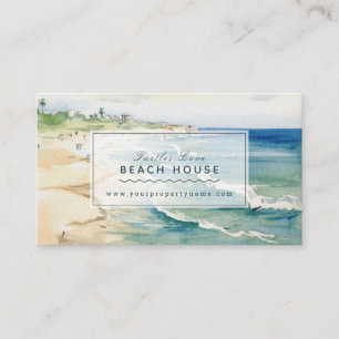 Beach Scape Beach House Cottage B&B Rentals Business Card