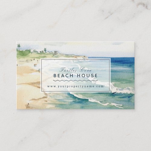 Beach Scape Beach House Cottage BB Rentals Business Card