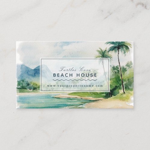 Beach Scape Beach House Cottage BB Rentals Business Card